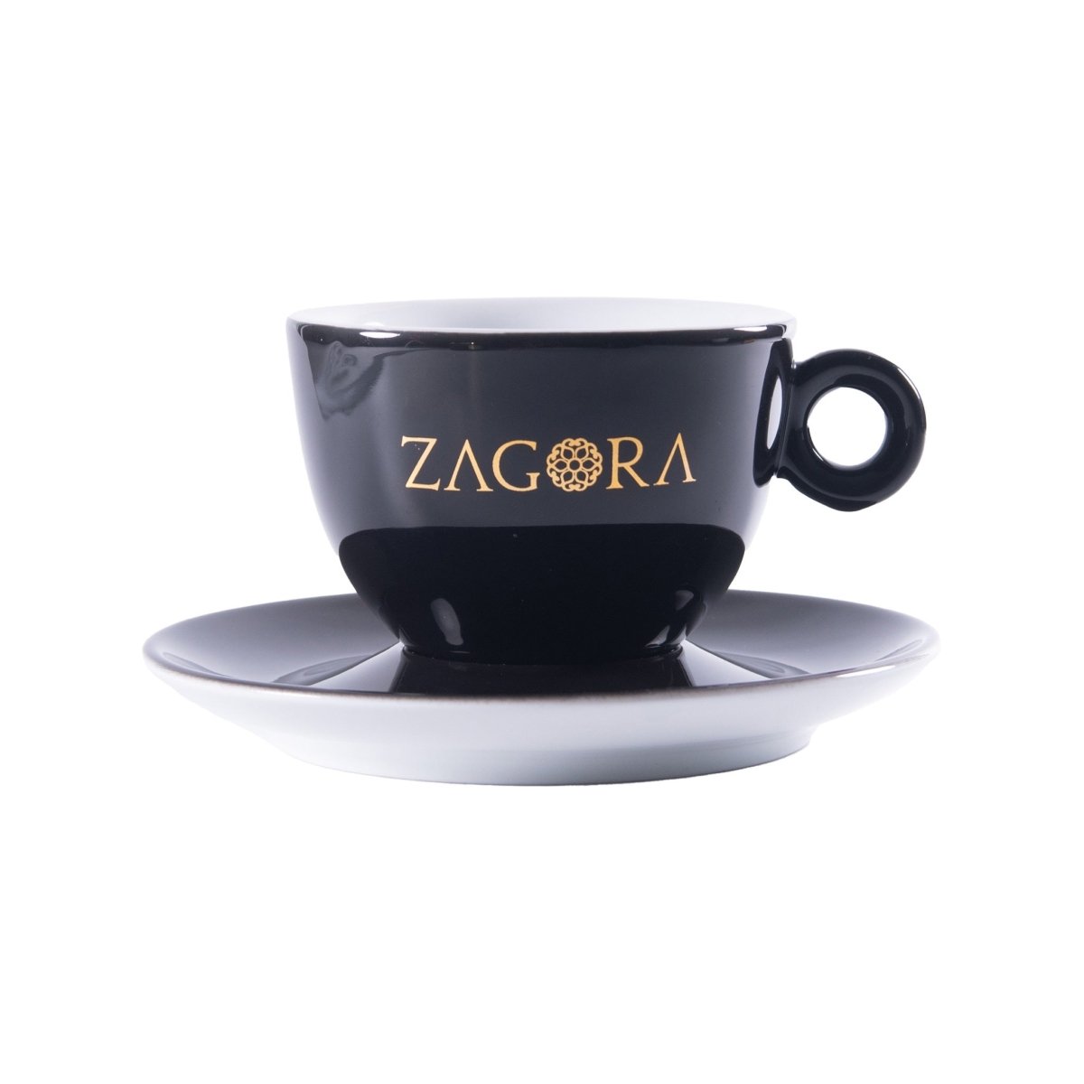 Set Cappuccino Porțelan Zagora 180ml — Ceașcă și Farfurie - ZAGORA - Prajitorie de Cafea