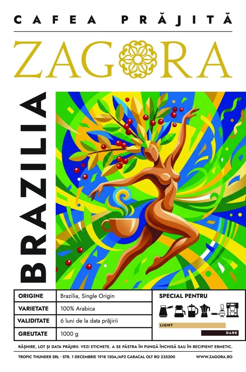 Brazilia - Light Roast - ZAGORA - Prajitorie de Cafea