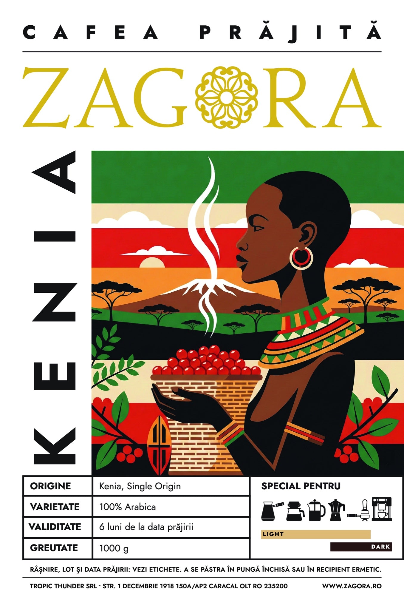 Kenya - Dark Roast - Eticheta